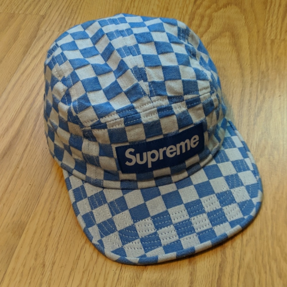 Supreme checkerboard camp cap